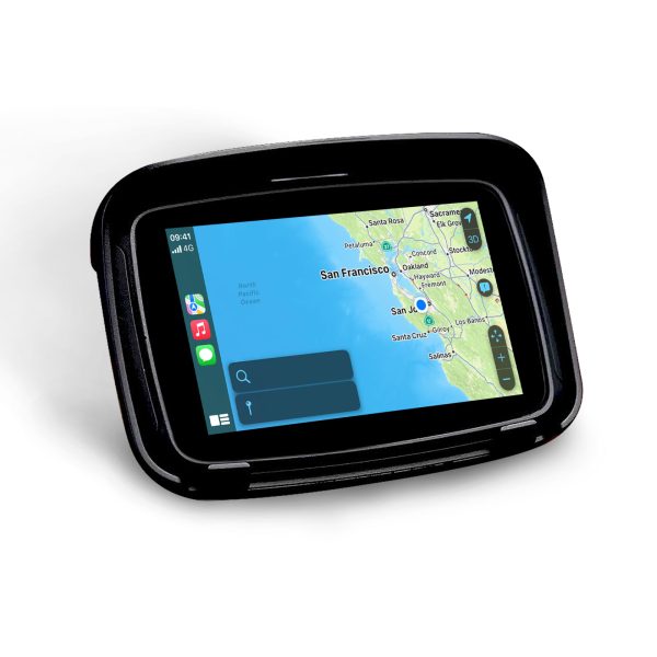 Écran Moto 5" CarPlay/Android Auto Sans Fil - Étanche IP68, GPS, Bluetooth, Pour Navigation Et Musique