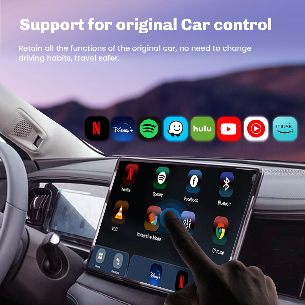 Boîtier multimédia IA Carlinkit pour BYD, branché sur le port USB d'origine