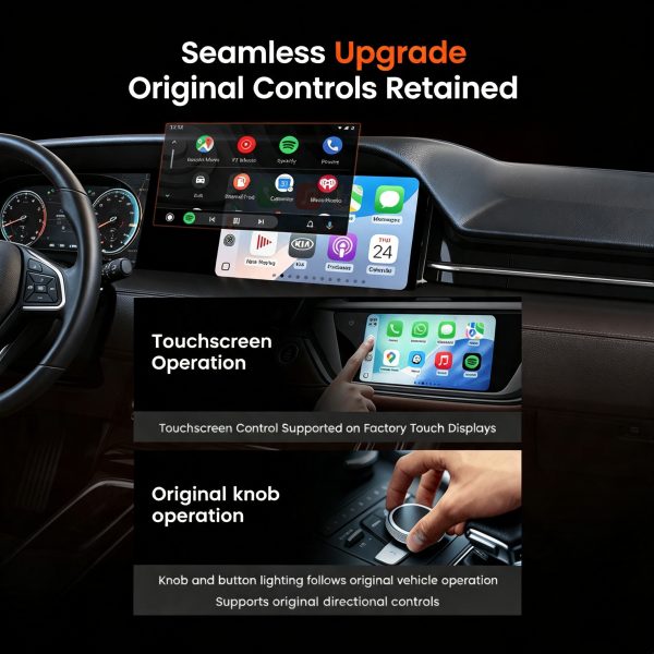 压缩9-600x600 Adaptateur CarPlay Sans Fil Carlinkit 4-en-1 — CarPlay, Android Auto & Recopie d'écran, WiFi 5,8GHz – Image 8