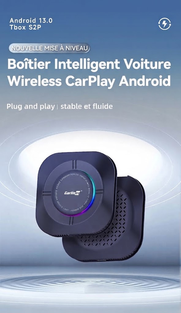 CPC200-Tbox S2P Boîtier intelligent CarPlay sans fil et Android pour voiture