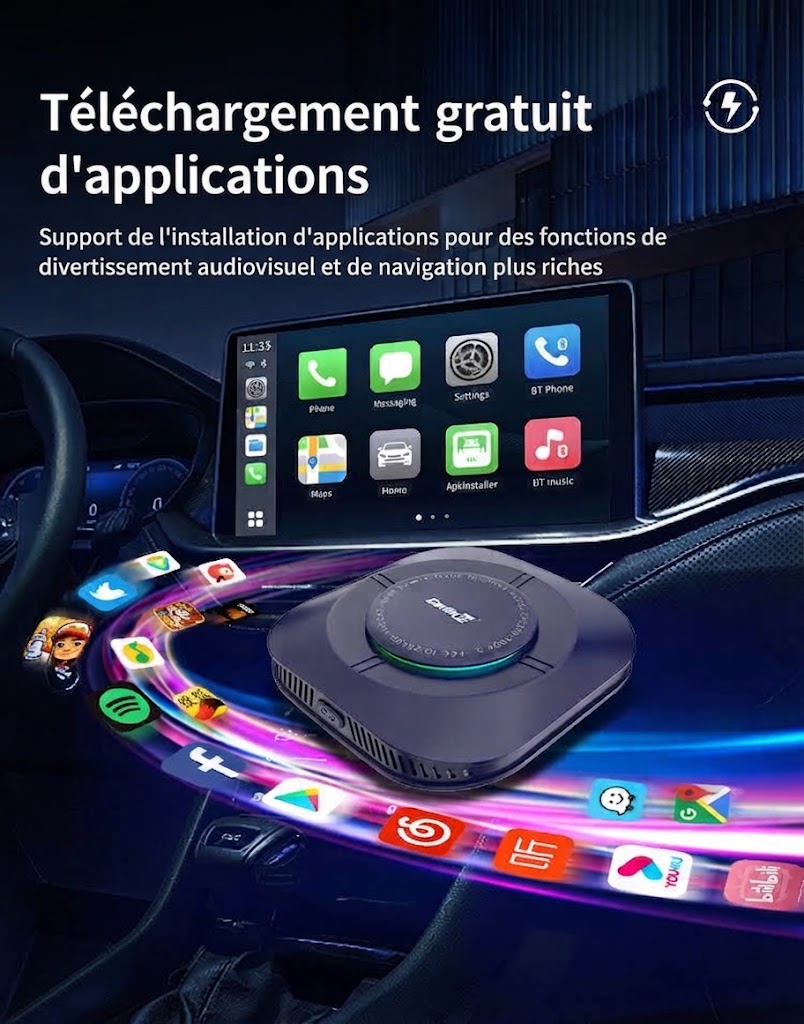 主图4 Carlinkit Tbox S2P Wireless CarPlay Android Auto Adapter | Android 13.0, 8G+128G, Qualcomm SM6225 – Image 3
